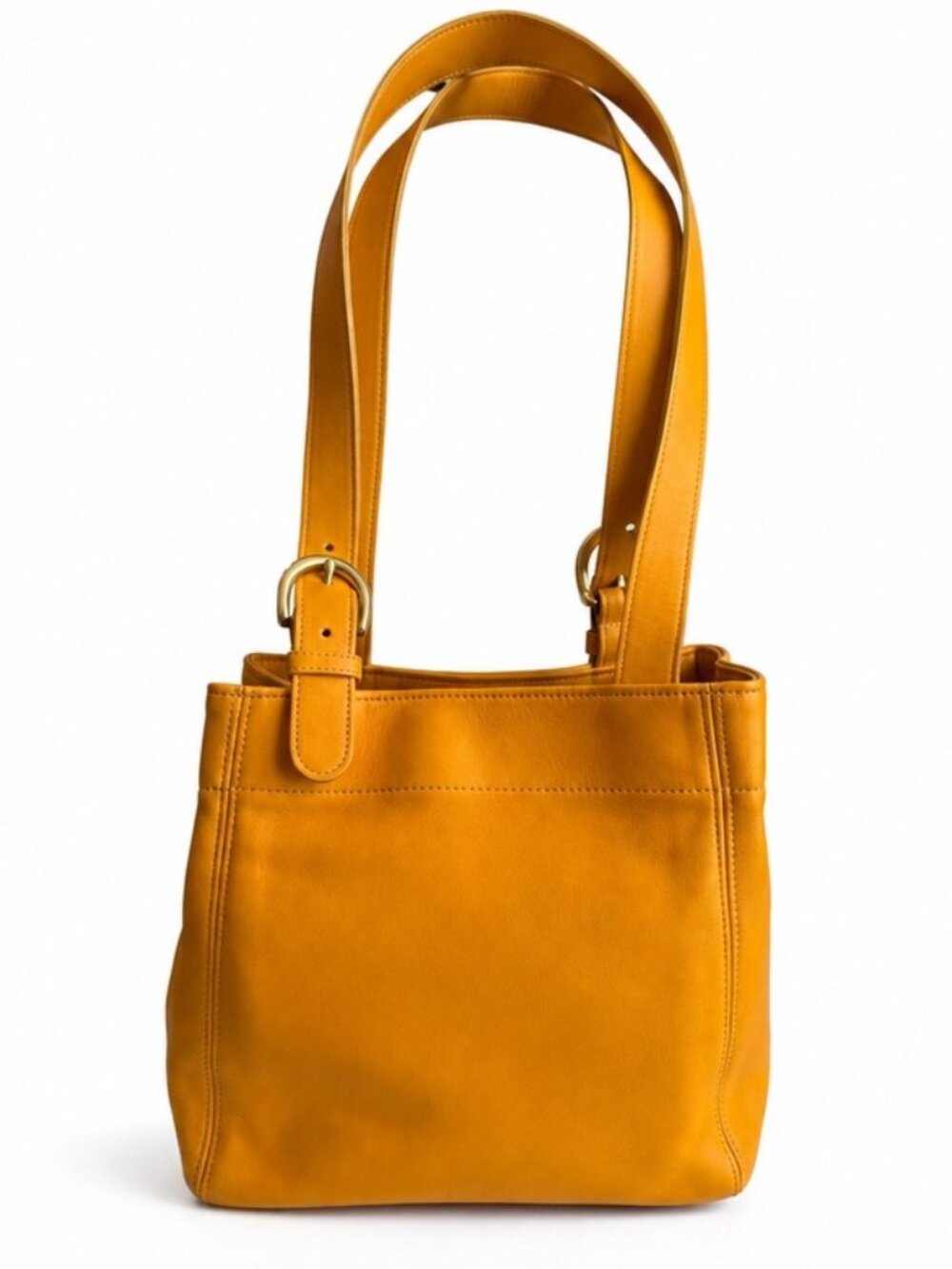 Vintage Coach 4157 Buckle Bag Yellow Leather Dominican Republic 1998
